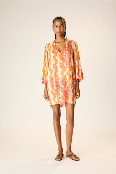 Maria Dress Coral Wave Honey - Bodega Nantucket
