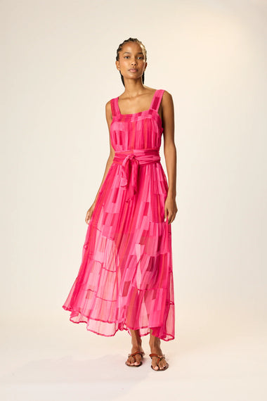 Jasmine Dress Silk Sea Glass Pink - Bodega Nantucket