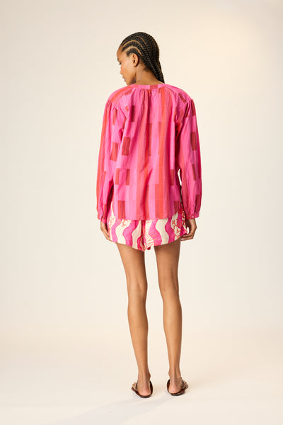 Tolan Shirt Silk Sea Glass Pink - Bodega Nantucket