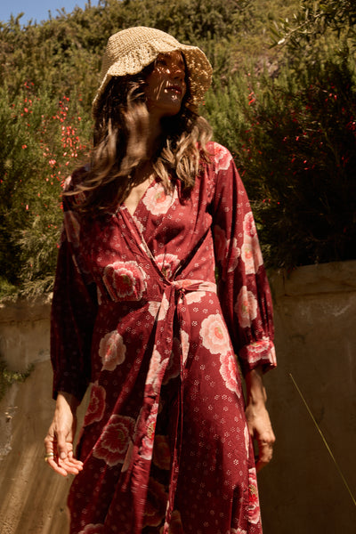 Kate Long Sleeve Dress Poppy - Bodega Nantucket