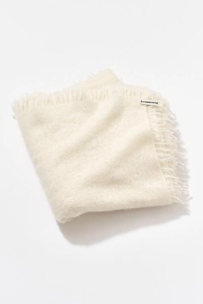 Cashmere Felted Stole in Cloud Dancer - Bodega Nantucket