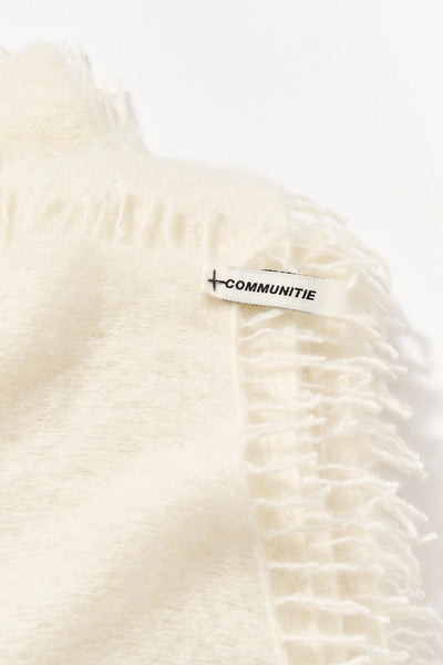 Cashmere Felted Stole in Cloud Dancer - Bodega Nantucket
