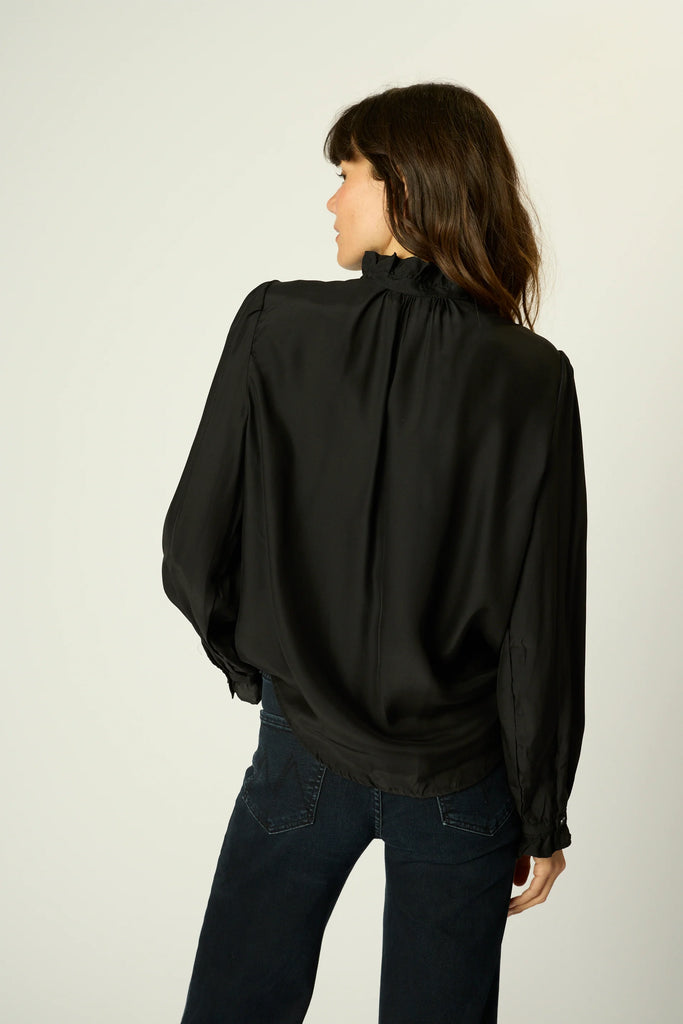 Georgia Top Black Silk | Bodega Nantucket