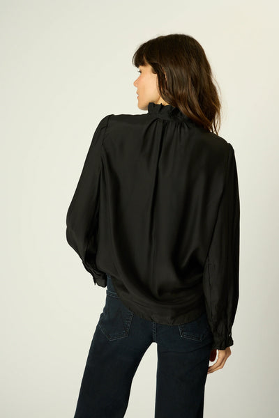 Georgia Top Black Silk - Bodega Nantucket