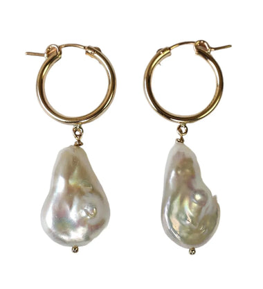 Keshi Pearl Huggies - Bodega Nantucket