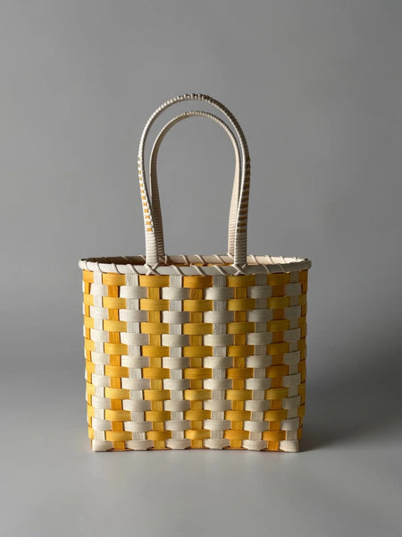Retro Striped Shoulder Basket