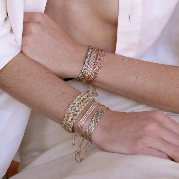 Eya N2 Bracelet Rose Gold Tiffany Blue - Bodega Nantucket