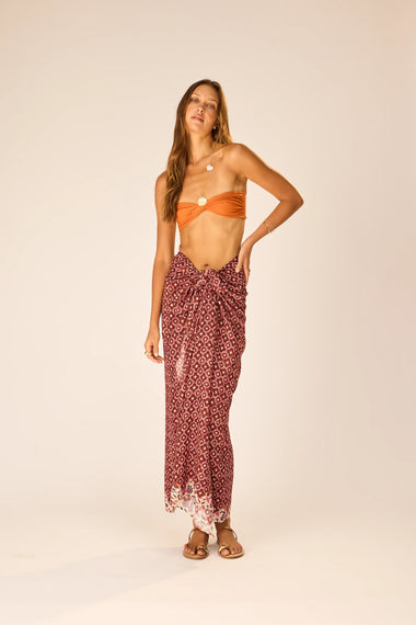 Pareo Sarong Mosaic Spice - Bodega Nantucket