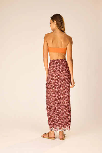 Pareo Sarong Mosaic Spice - Bodega Nantucket