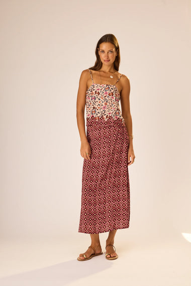 Anita Skirt Mosaic Spice - Bodega Nantucket