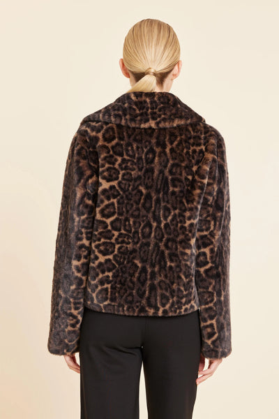 Faux Fur Leopard Moto