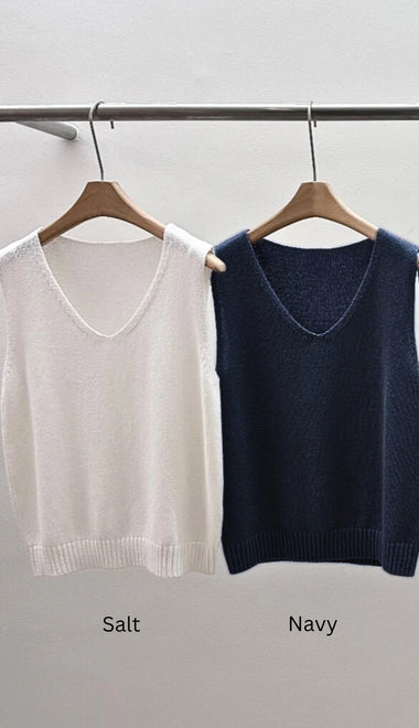 V-Neck Sweater Tank - Bodega Nantucket