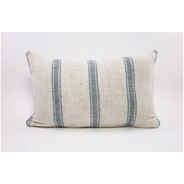 Dalton Pillow Natural & Light Blue - Bodega Nantucket
