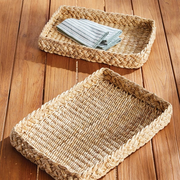 Abaca Braided Rectangle Trays - Bodega Nantucket