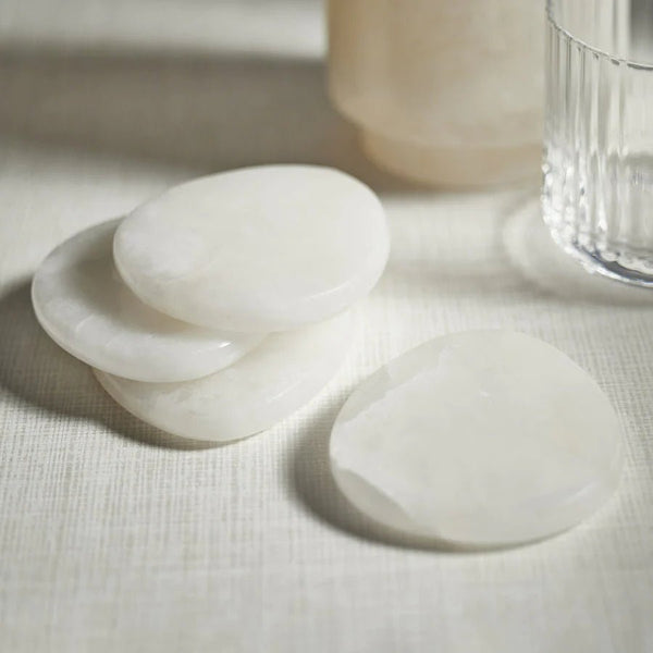 White Marble Organic Coasters - Set of 4 - Bodega Nantucket
