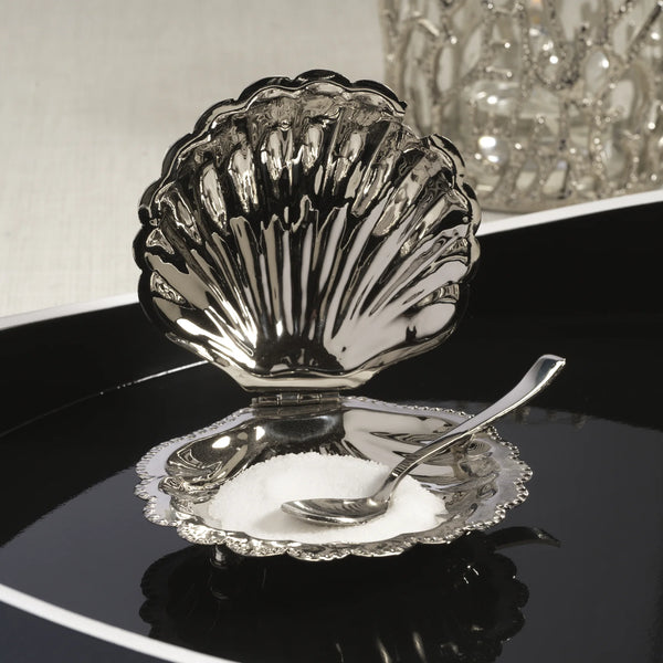 Shell Lidded Bowl w/Spoon
