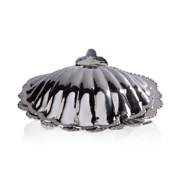 Shell Lidded Bowl w/Spoon