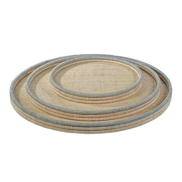 Coiled Rattan Tray - Bodega Nantucket