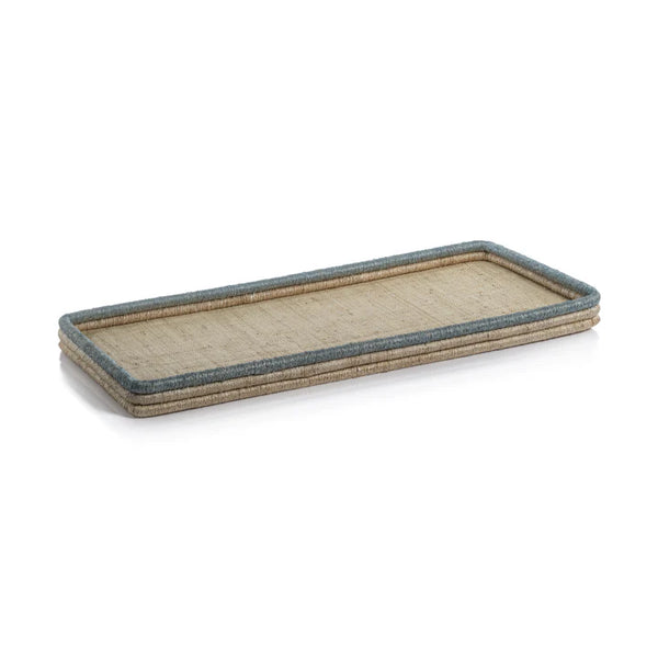 Coiled Rectangular Rattan Tray - Bodega Nantucket