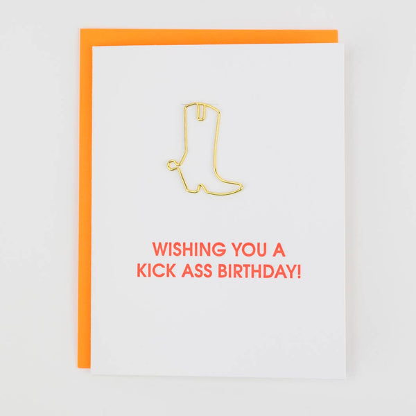 Wishing You A Kick Ass Birthday - Paper Clip Card - Bodega Nantucket