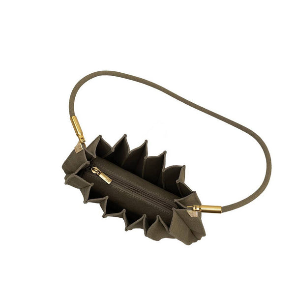 Carrie Olive Vegan Suede Shoulder Bag