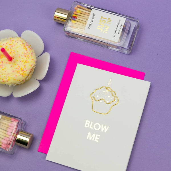 Blow Me - Letterpress Birthday Card - Bodega Nantucket