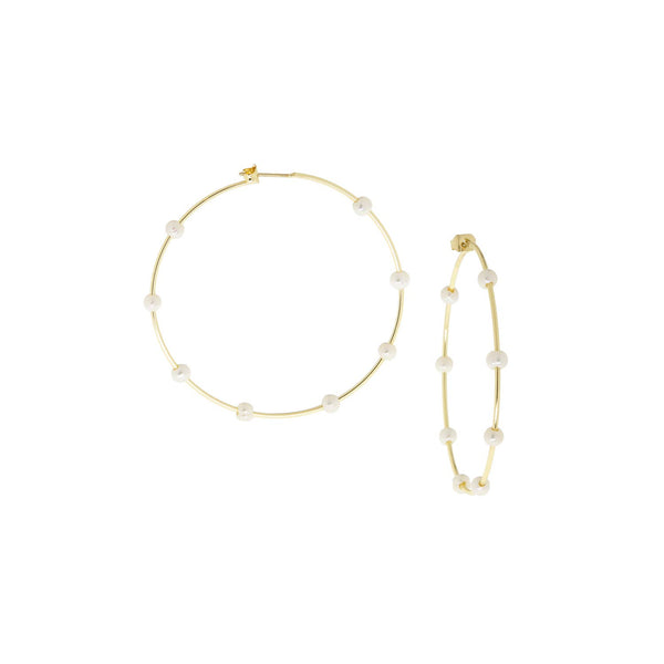 Thin hoop with gemstones - Bodega Nantucket