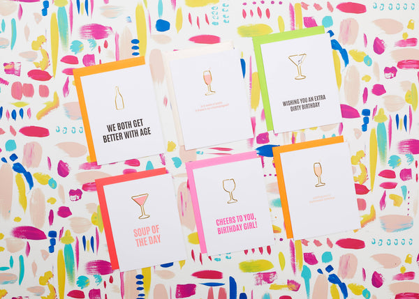 Wishing You a Bottomless Birthday - Champagne Paperclip Card - Bodega Nantucket