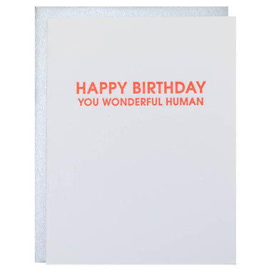 Wonderful Human Birthday Letterpress Birthday Greeting Card - Bodega Nantucket