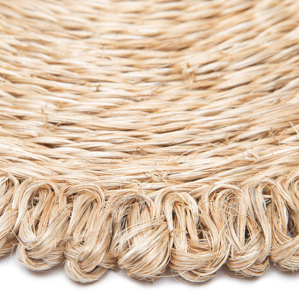 Loopy Abaca Natural 15" Round - Set of 4