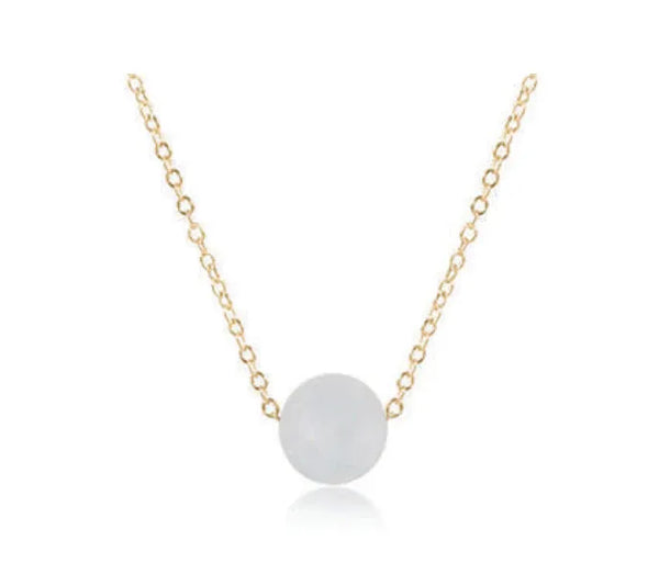 16in Gold Admire Aquamarine Necklace - Bodega Nantucket