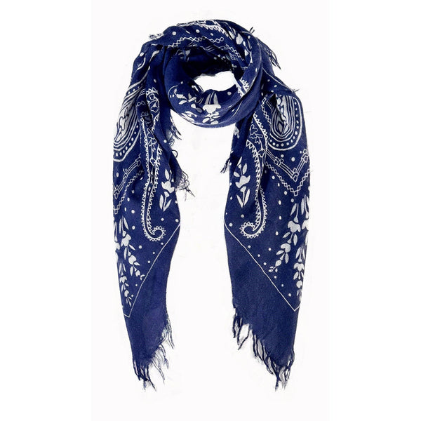 Cashmere Paisley Scarf - Bodega Nantucket