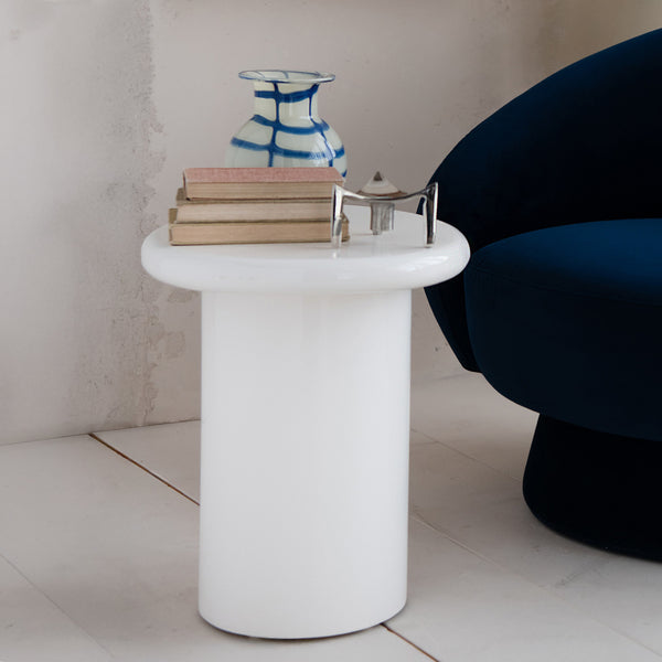 Lacquered Concrete Side Table - Bodega Nantucket