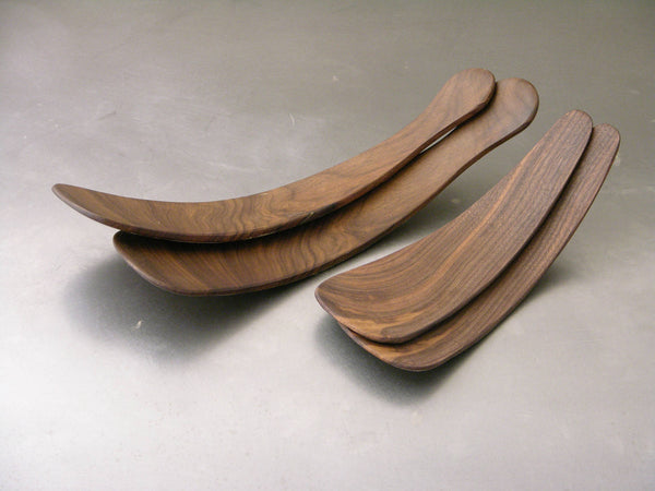 LARGE BLACK WALNUT SALAD TOSSERS (11.5" PAIR) - Bodega Nantucket