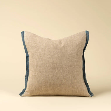 20x20 Selvage Linen Pillow, Denim - Bodega Nantucket