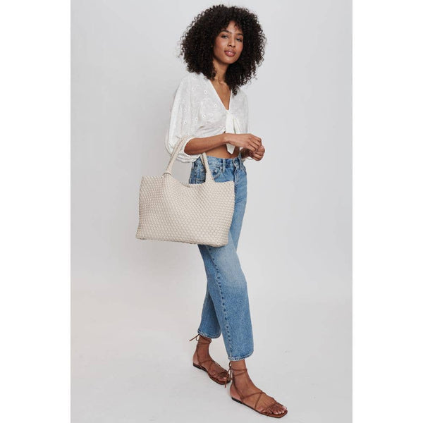 Solana Woven Vegan Leather Tote - Bodega Nantucket
