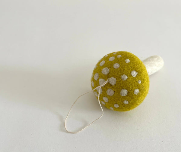 Felted Wool Mushroom Ornament - Bolete - Bodega Nantucket