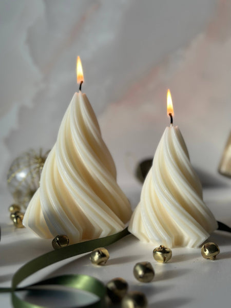 Swirl Christmas Tree | Winter Decor | Holiday Candles - Bodega Nantucket