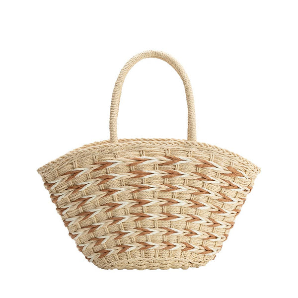 Lisbon Natural Straw Vegan Tote Bag