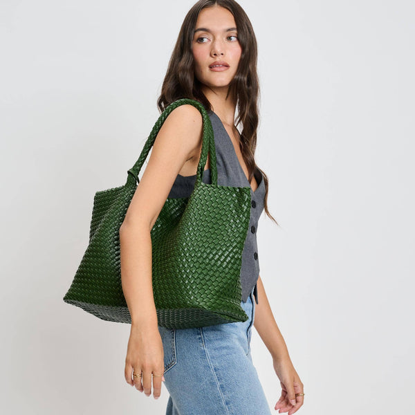 Solana Woven Vegan Leather Tote - Bodega Nantucket