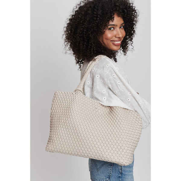 Solana Woven Vegan Leather Tote - Bodega Nantucket