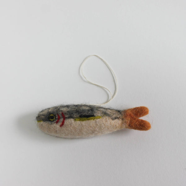 Felted Wool Sardine Ornament - Tin Fish  - Bodega Nantucket