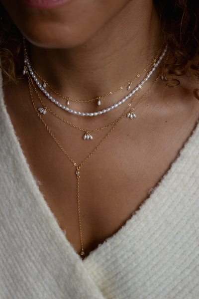 Pearl Trio Droplets Necklace - Bodega Nantucket