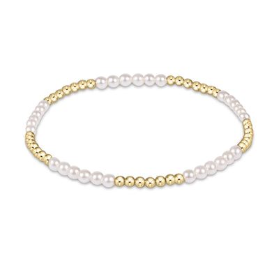 Classic Blissful Pattern 3mm Pearl Bracelet - Bodega Nantucket
