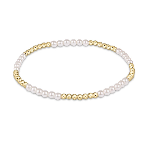 Classic Blissful Pattern 3mm Pearl Bracelet - Bodega Nantucket