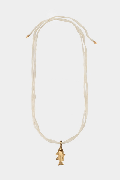 Lucky Fish on Raw Silk