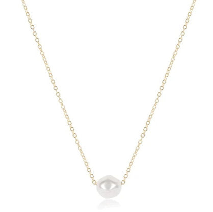 16in Admire Pearl Gold Necklace - Bodega Nantucket