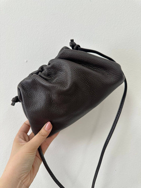 TANIA small - Genuine leather: Deep taupe