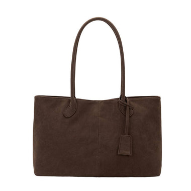 Irene Chocolate Vegan Suede Shoulder Bag