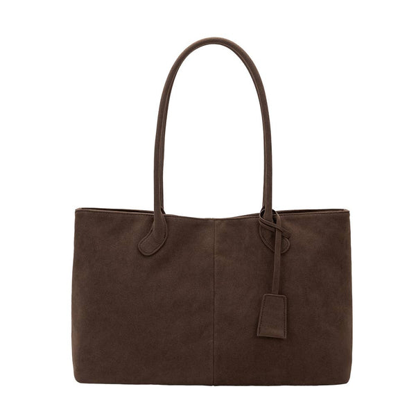 Irene Chocolate Vegan Suede Shoulder Bag